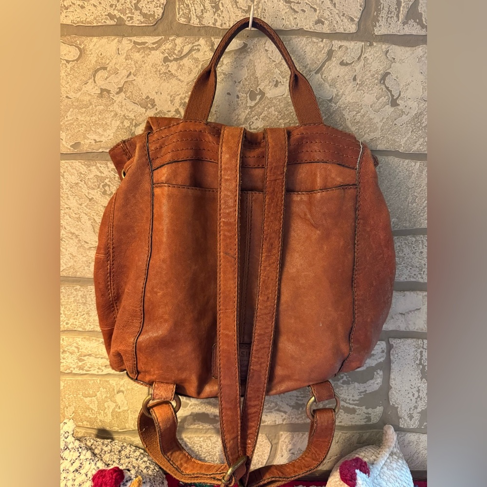 Fossil Vintage Leather Backpack - image 2